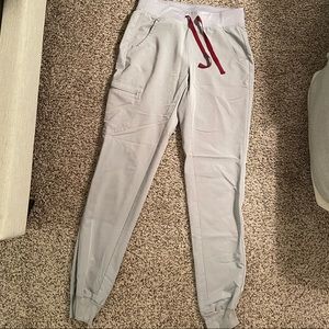 FIGS XSmall tall Zamora jogger scrub pants cement